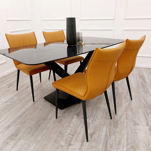 Apollo Luxury Fancy Dining Table & Chairs Set