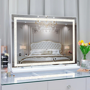 Luxury Ray Crystal Hollywood Vanity 3D Mirror With Bluetooth-Hollywood Led Strip Music Mirror