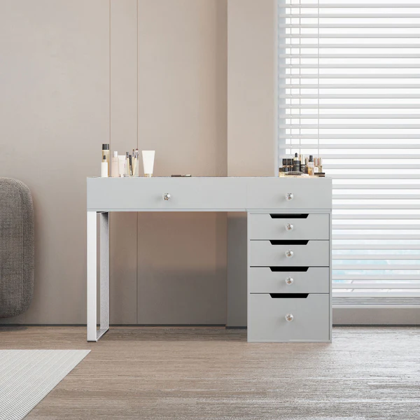Ray Diana Vanity Desk Pro 6 Storage Drawers