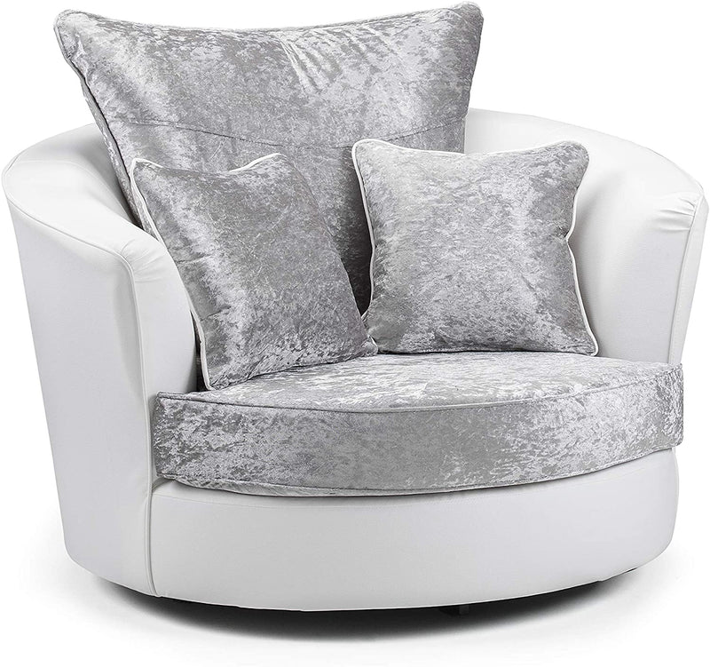 Grey velvet best sale cuddle chair