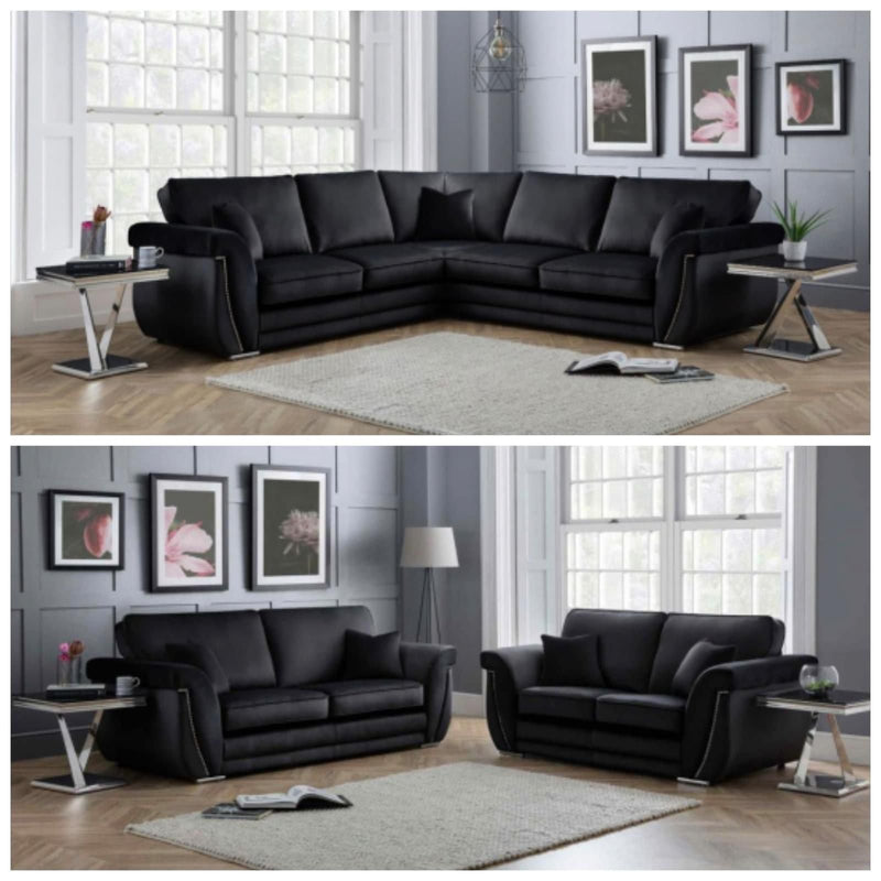 Black and online gray sofa set