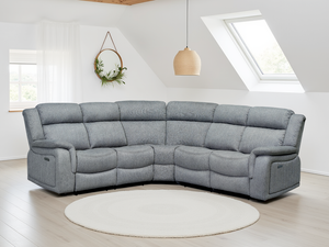 Ray Linden Electric Recliner Sofa Grey Large Corner