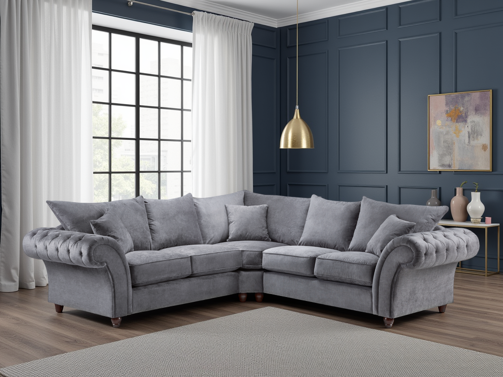 Ray Windsor Fullback Sofa Grey Large Corner