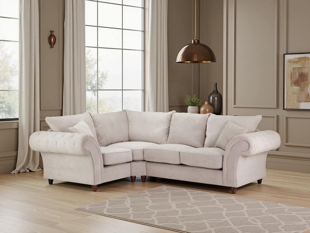 Ray Windsor Fullback Sofa Stone Left Hand Facing Corner