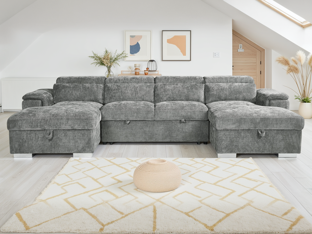 Ray Alaya Sofabed Grey U Shape Corner
