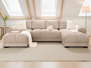 Ray Azzuro Sofa Mocha U Shape Corner