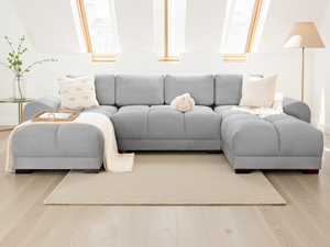 Ray Azzuro Sofa Grey U Shape Corner