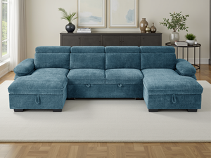 Ray Hudson Sofabed Blue U Shape Corner