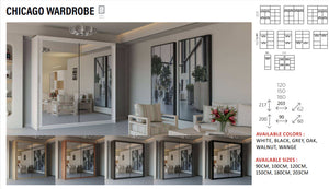 New Elevator Ray Furniture Luxury Chicago  sliding mirror Wardrobe