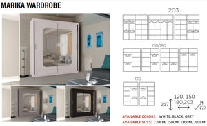 New Elevator Ray Furniture Luxury  MARIKA  rooms sliding mirror Wardrobe