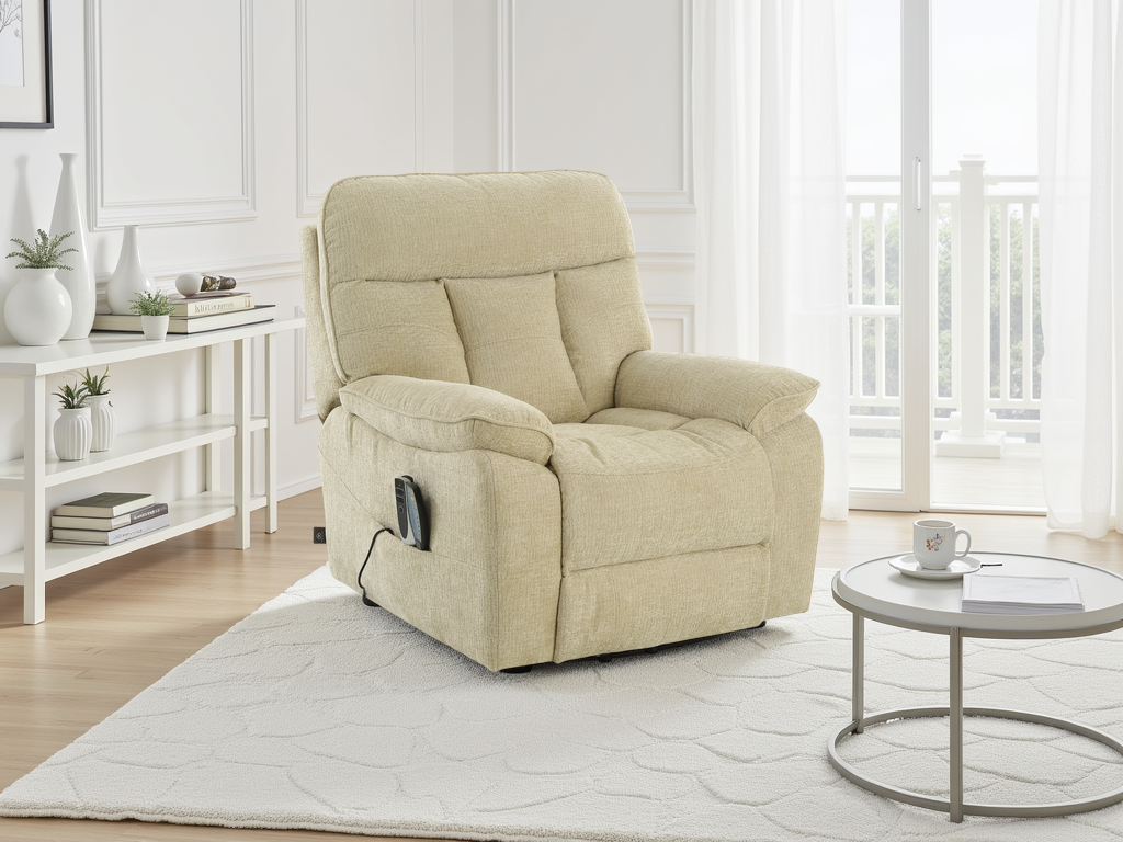 Ray Cornwall Rise and Recline Massage Chair Beige