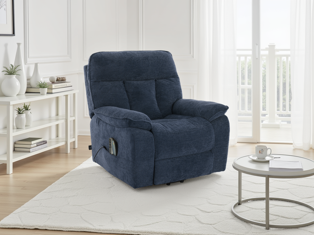 Ray Cornwall Rise and Recline Massage Chair Blue