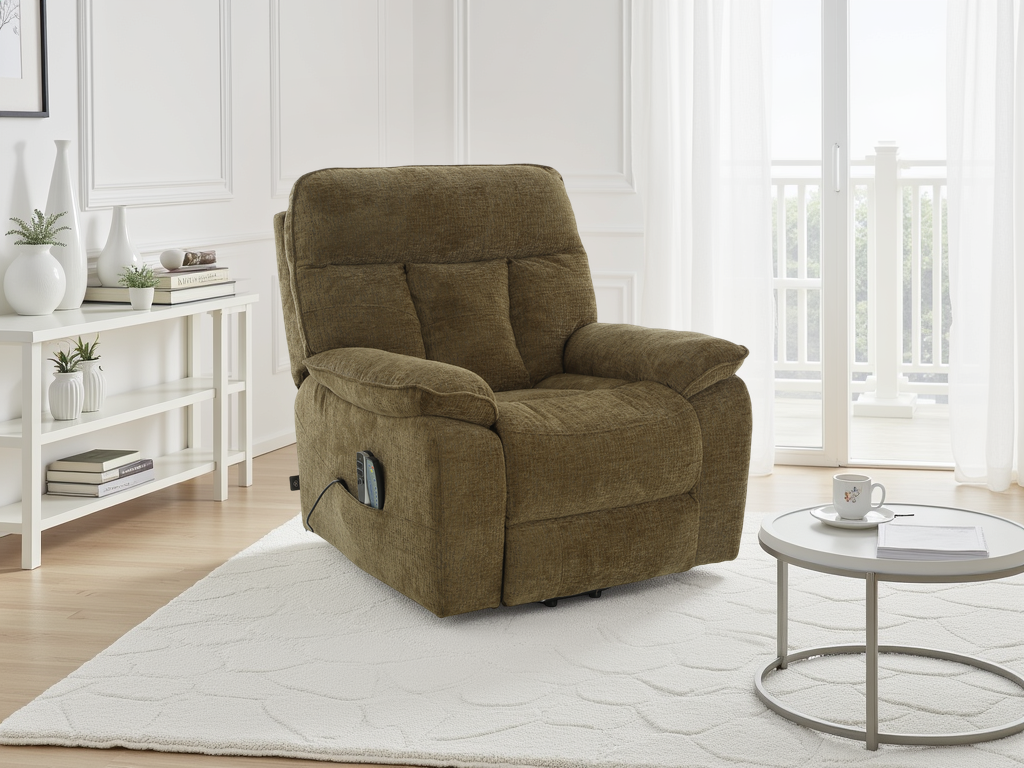 Ray Cornwall Rise and Recline Massage Chair Brown
