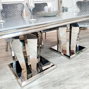 Athena Luxury Fancy Glass Or Marble Dining Table