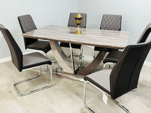 Atlantis Dining Table Luxury Fancy Marble 1.6m Tables