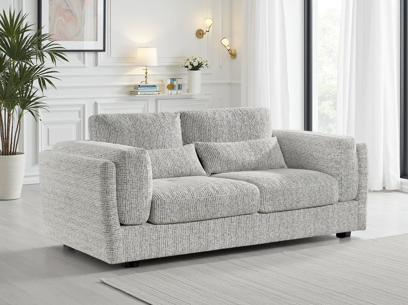 Ray Bari Sofa Grey Kick Back Comfy Couch 3 Seater 2 Seater Set