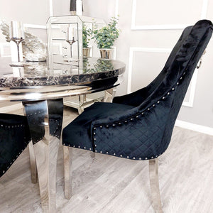 Bentley Chesterfield Quilted Design Velvet Dining Chair