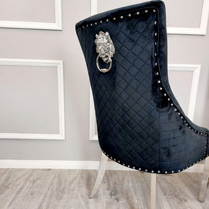 Bentley Chesterfield Quilted Design Velvet Dining Chair