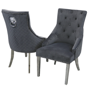 Bentley Chesterfield Quilted Design Velvet Dining Chair