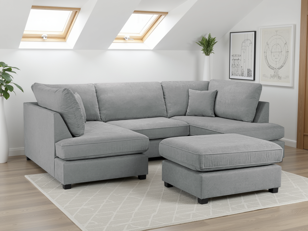 Ray Carnaby Classic Sofa Grey U Shape Corner