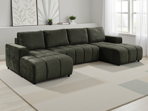Ray Shanghai Luxury Green U Shape Corner Sofabed