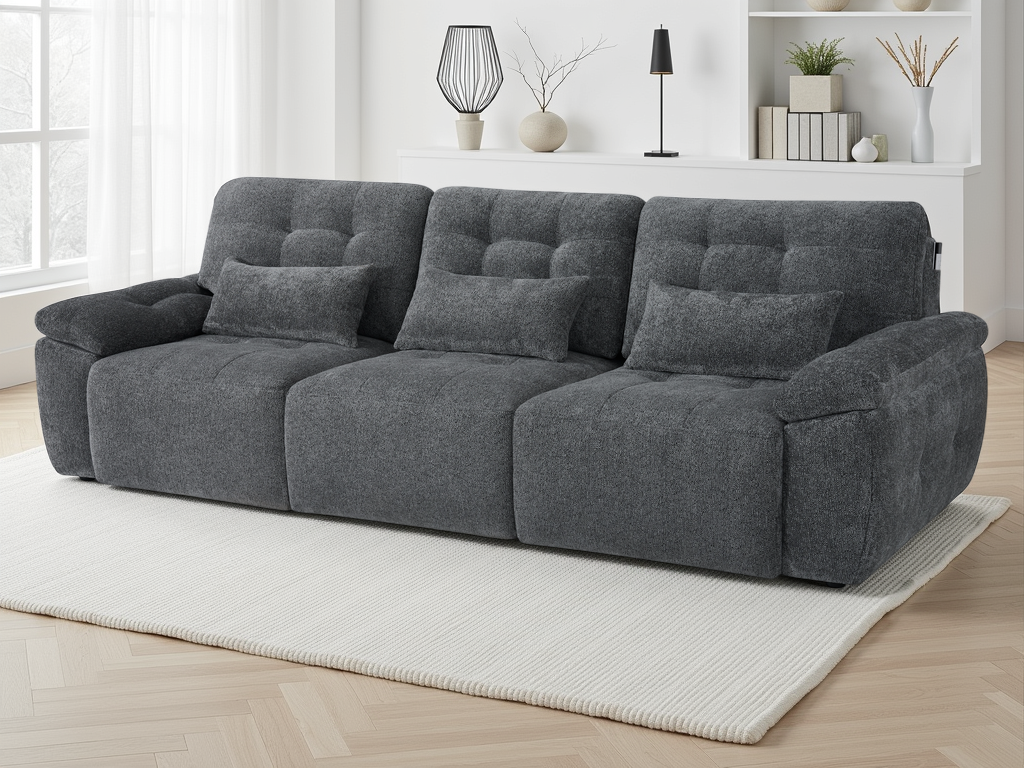 Ray Dallas Electric Sofabed Grey 3 Seater