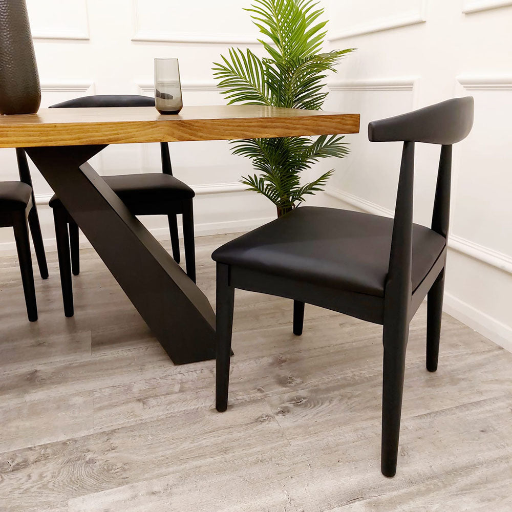 Elsa Wooden Black Dining Chair