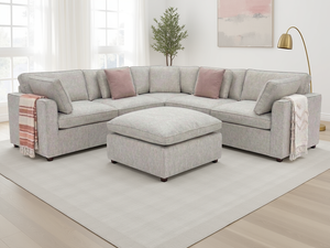 Ray Santorini Sofa Grey Large Corner with Footstool