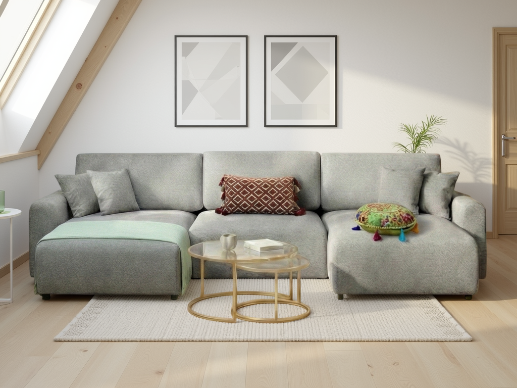 Ray Luma Sofa Grey U Shape Corner