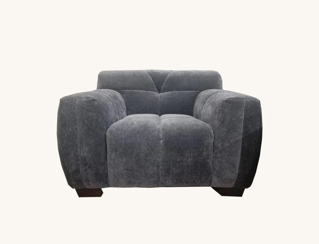 Aluxo Harlem chair Range in Steel Velvet