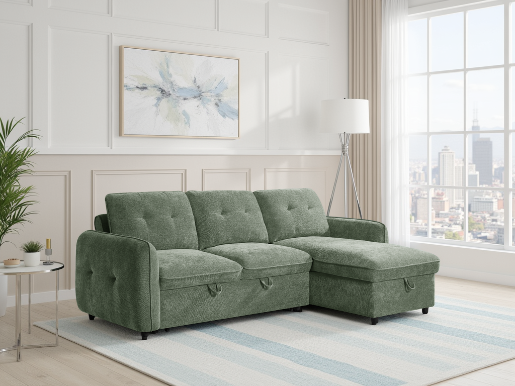 Ray Moscow Sofabed Green Universal Corner
