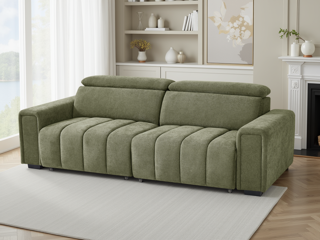 Ray Molly Electric Sofabed Green 3 Seater
