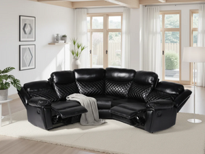Ray Myra Recliner Sofa Black Large Corner