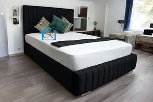 New Padded Panel Bed Frame Plush Velvet  Luxury Beds