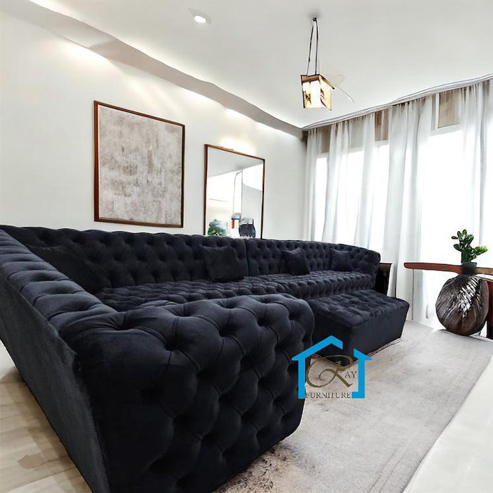 Ashton Luxury Full Chesterfield Hand Craft Extra Seater Large Corner C ...