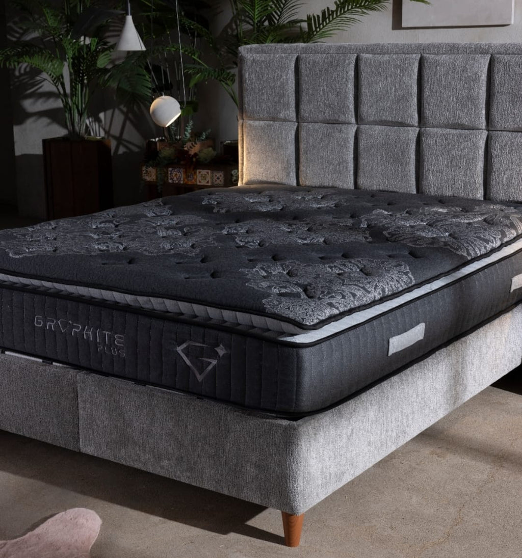 Ray Graphite Plus Memory Foam Pillow Top Quality Medium Firm Mattress Grey 3 Years Warranty