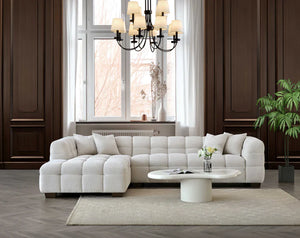 Aluxo Tribeca Corner Group in Oatmeal Boucle Fabric