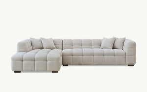 Aluxo Tribeca Corner Group in Oatmeal Boucle Fabric