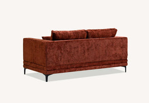 Aluxo Lenox Sofa Range in Rust Velvet