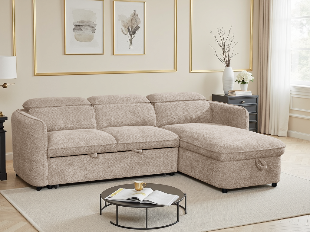 Ray Capri Sofabed Beige Universal Corner