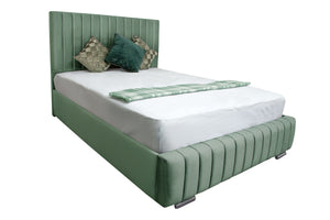 New Padded Panel Bed Frame Plush Velvet  Luxury Beds