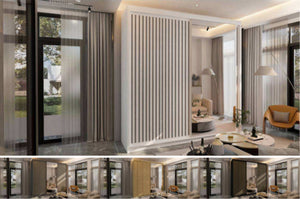 New Elevator Ray Furniture Luxury Royal sliding mirror  Wardrobe