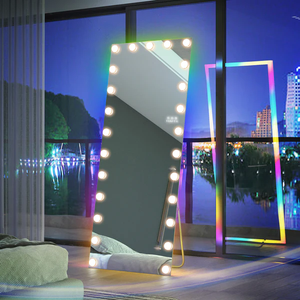 Ray Hollywood Vanity Mirror - Full Length Vanity Mirror with 25 Dimmable LED Bulbs and RGB