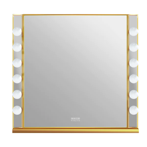 Luxury Ray Chanel Gold Hollywood Vanity Mirror - 12 Dimmable LED Bulbs 3D Mirror Bluetooth Speaker
