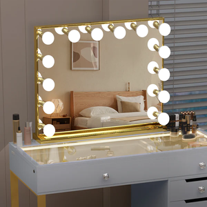 Ray Chanel Gold Hollywood Vanity Mirror - 14 Dimmable LED Bulbs