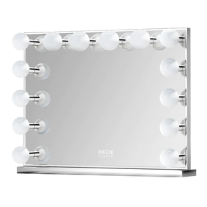 Ray Chanel Silver Hollywood Vanity Mirror - 14 Dimmable LED Bulbs