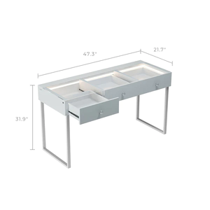 Ray Billie Vanity Desk Pro - 3 Storage Drawers