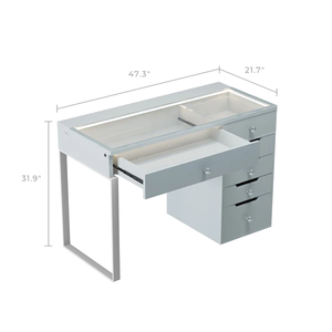 Ray Diana Vanity Desk Pro - 6 Storage Drawers