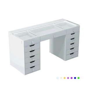 Ray Eva-RGB Vanity Desk Pro - 13 Storage Drawers