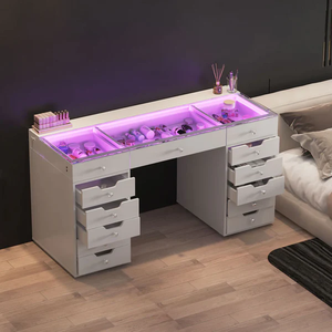 Ray Eva-RGB Vanity Desk Pro - 13 Storage Drawers